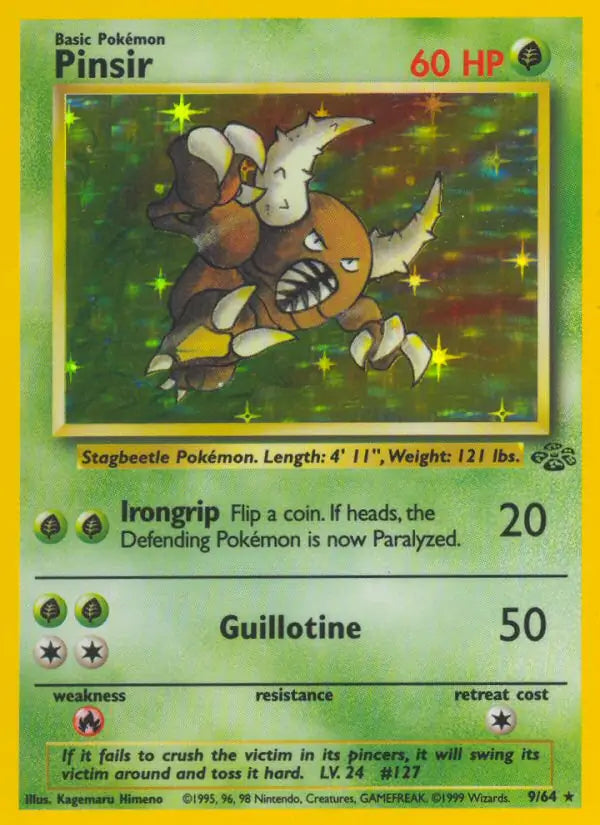 Pinsir Holo - Jungle - 9/64 - Heavily Played Condition