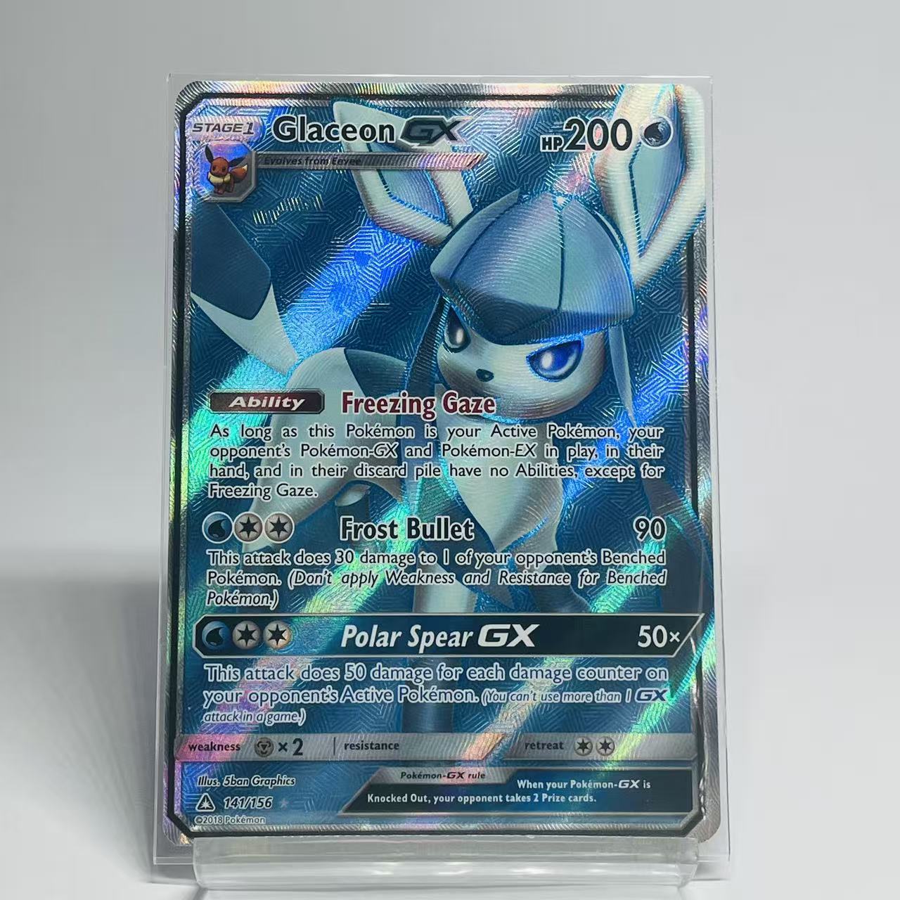 Glaceon GX Full Art - Ultra Prism - 141/156 - Near Mint Condition
