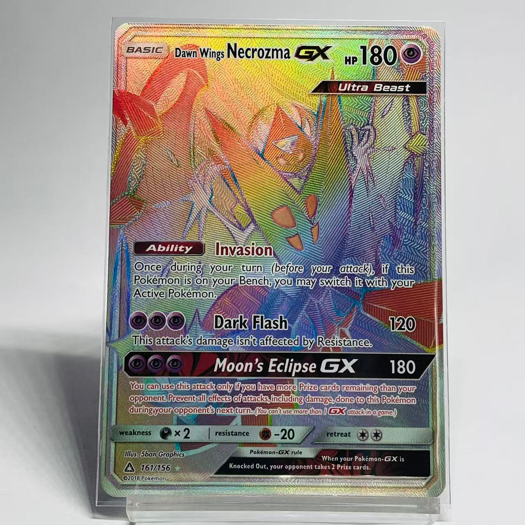 Dawn Wings Necrozma GX Rainbow Rare - Ultra Rare - 161/156 - Near Mint Condition