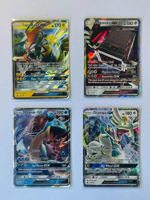 4 Card Bundle - Sun & Moon GX - Lightly Played/Near Mint Condition