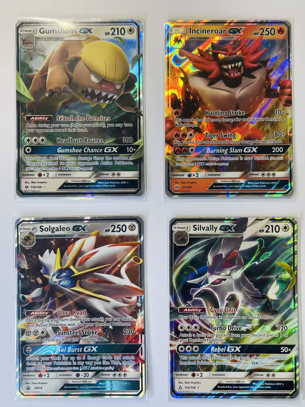 4 Card Bundle - Sun & Moon GX - Lightly Played/Near Mint Condition