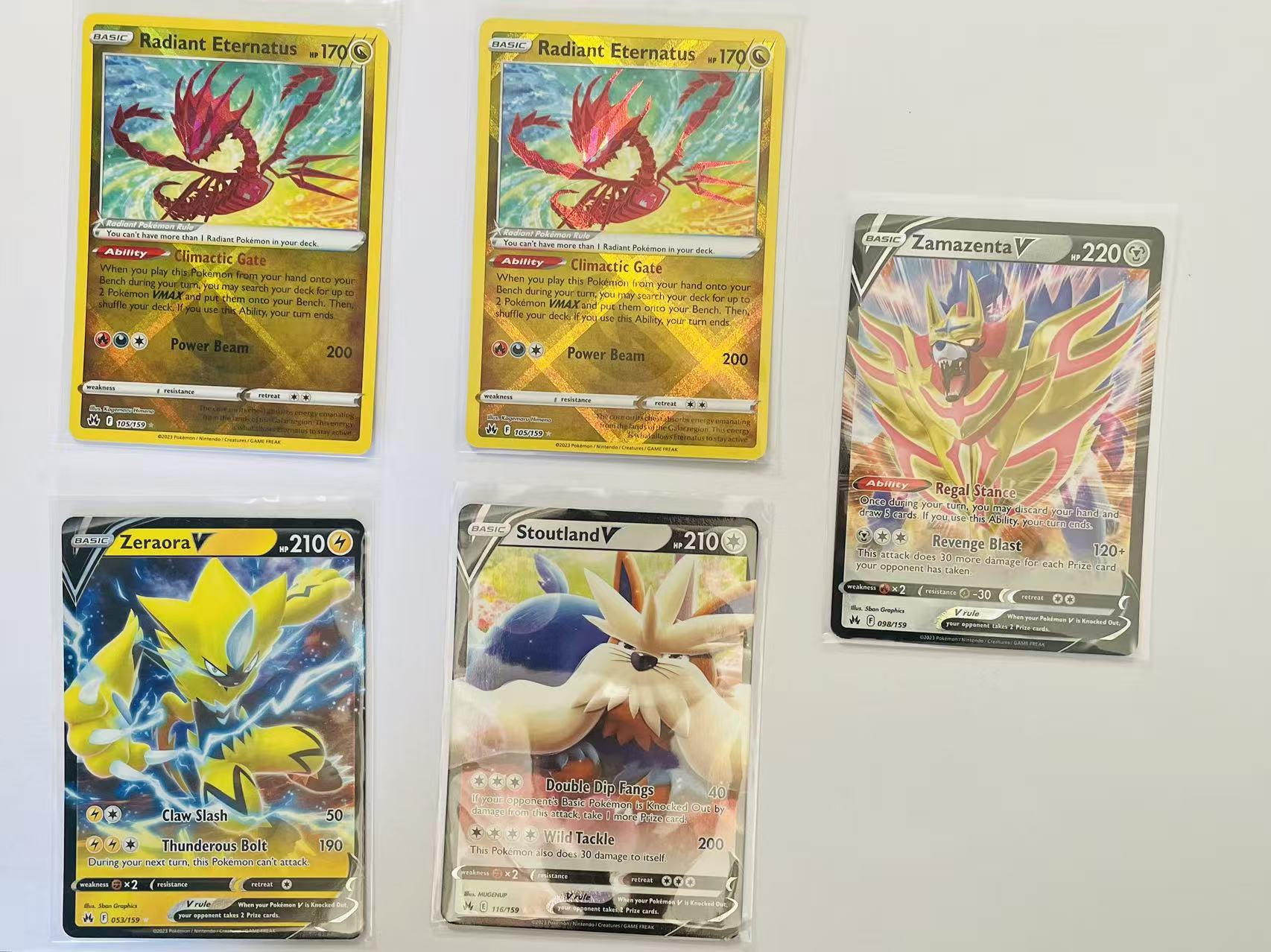 5 Card Bundle - Crown Zenith - Near Mint/Mint Condition