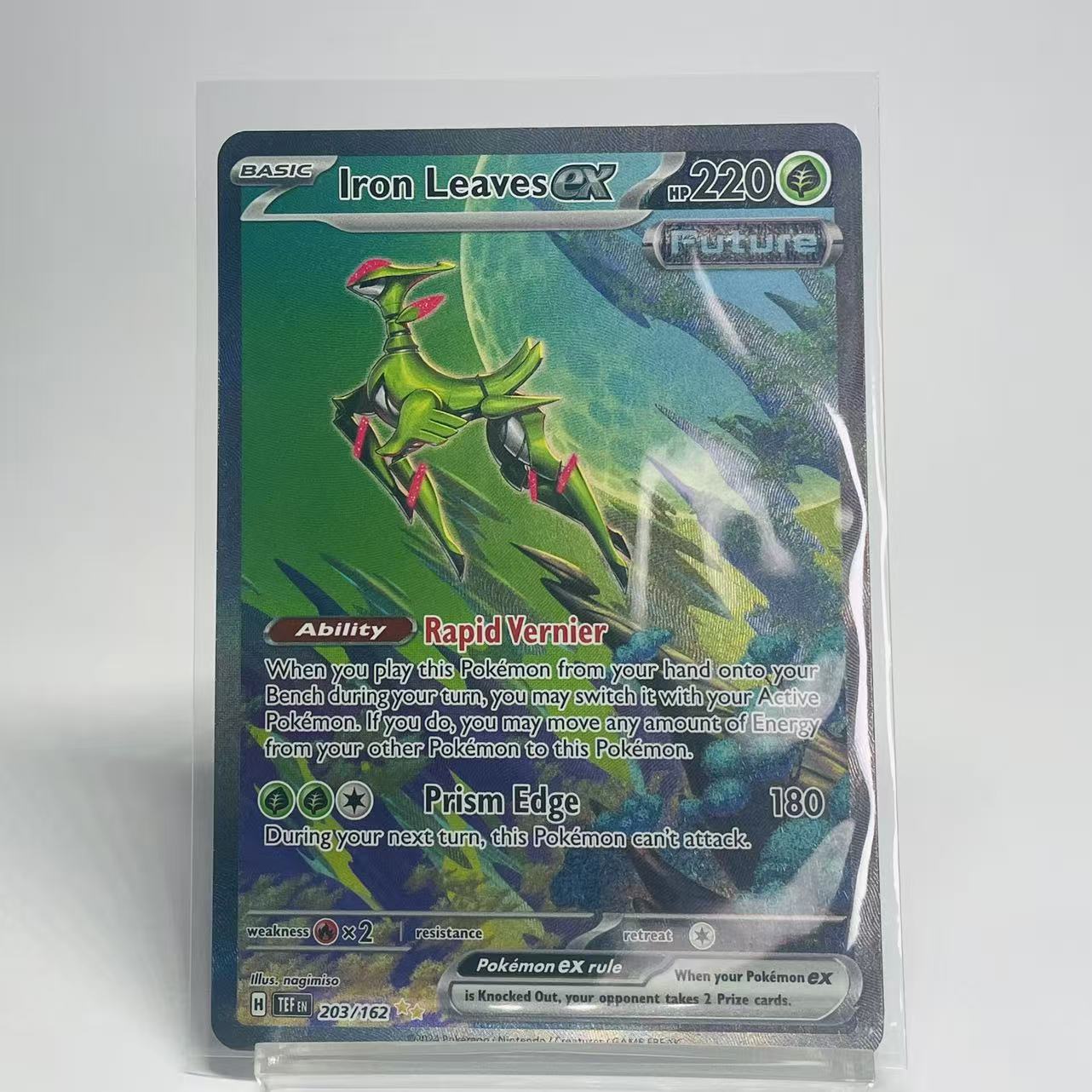 Iron Leaves ex Special Illustration Rare - Temporal Forces - 203/162 - Mint Condition