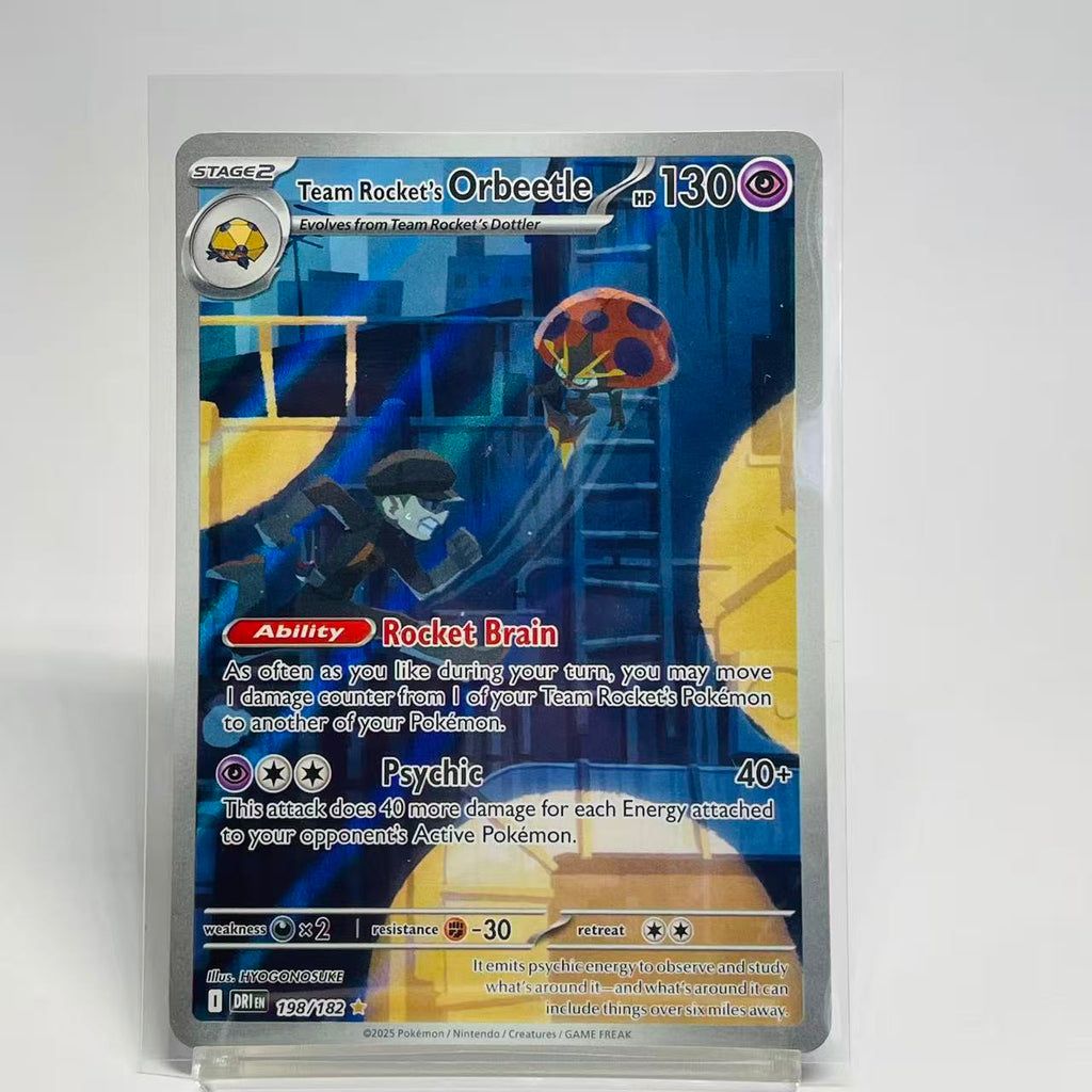 Team Rocket's Orbeetle Art Rare - Destined Rivals - 198/182 - Mint Condition