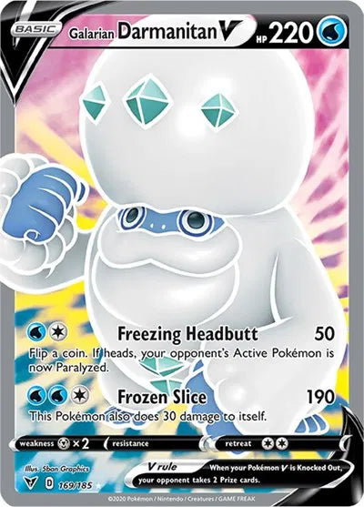 Galarian Darmanitan V Full Art - Vivid Voltage - 169/185 - Mint Condition
