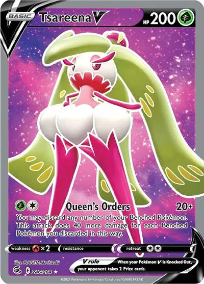 Tsareena V Full Art - Fusion Strike - 246/264 - Near Mint Condition