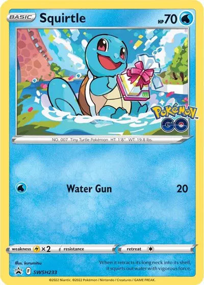 Squirtle Cosmos Holo Pokemon GO - Sword & Shield Promos - SWSH233 - Near Mint Condition