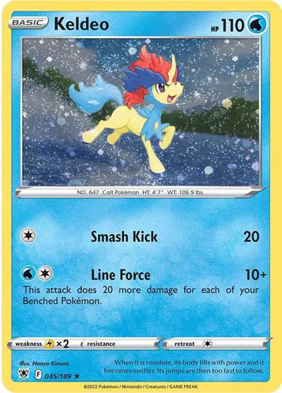Keldeo Cosmos Holo - Astral Radiance - 045/189 - Near Mint Condition