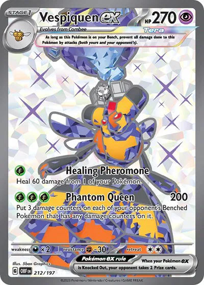 Vespiquen ex Full Art - Obsidian Flames - 212/197 - Mint Condition