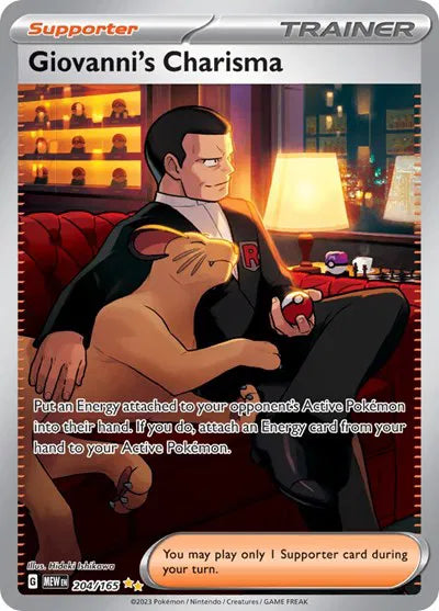Giovanni's Charisma Special Illustration Rare - 151 - 204/165 - Mint Condition
