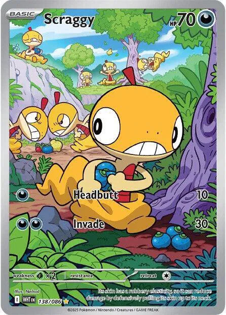 Scraggy Art Rare - White Flare - 138/086 - Mint Condition
