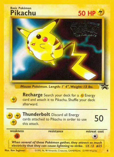 Pikachu Movie Stamp Promo - Wizards of the Coast Promo - 04/53 - Heavily Played Condition